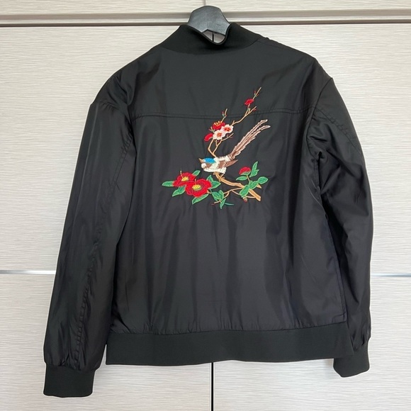 na-kd Jackets & Blazers - NA-KD Black Jacket with Flower Print in Size 36